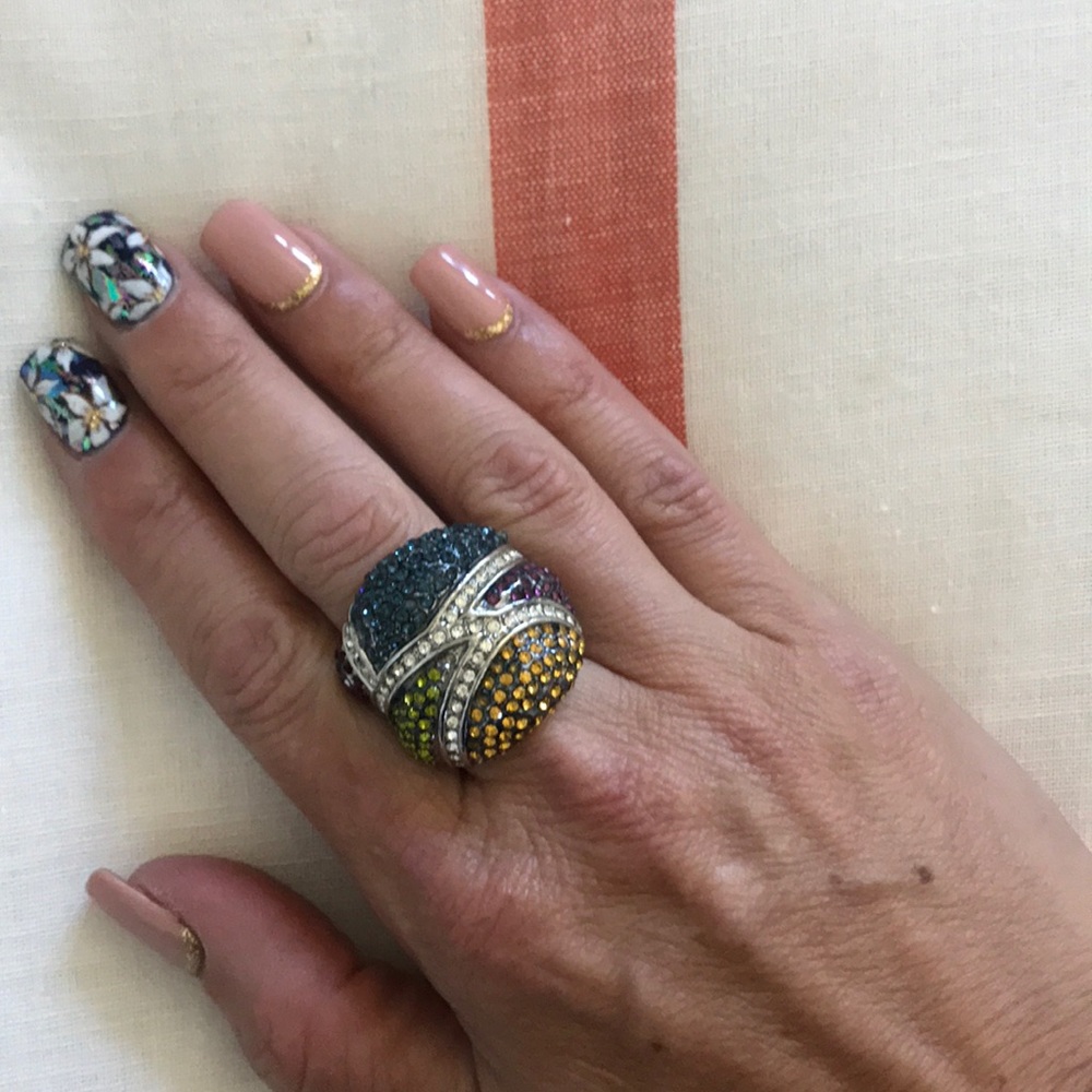 Multi Stone Large Ring - image 1